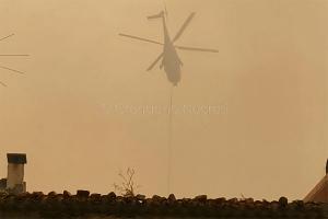 Incendio a Scano Montiferro (foto S.Novellu