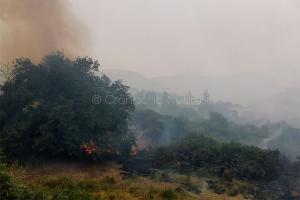 Incendio a Scano Montiferro (foto S.Novellu