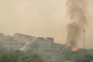 Incendio a Scano Montiferro (foto S.Novellu