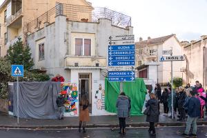Nuoro, inaugurazione del murale in via S.Barbara (foto S.Novellu)