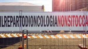 Nuoro, protesta dei malati oncologici al San Fracnesco ( foto S.Meloni).