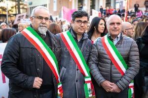 Nuoro. Manifestazione di rabbia contro l'uccisione di Romina Meloni (foto S.Novellu)