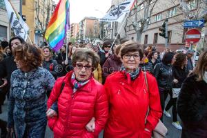 Nuoro. Manifestazione di rabbia contro l'uccisione di Romina Meloni (foto S.Novellu)
