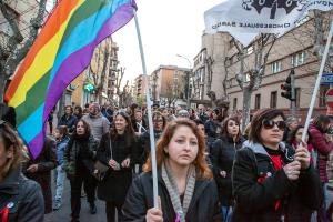Nuoro. Manifestazione di rabbia contro l'uccisione di Romina Meloni (foto S.Novellu)