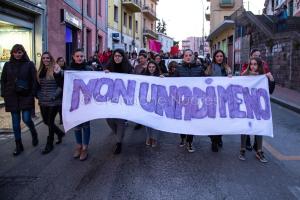 Nuoro. Manifestazione di rabbia contro l'uccisione di Romina Meloni (foto S.Novellu)