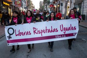 Nuoro. Manifestazione di rabbia contro l'uccisione di Romina Meloni (foto S.Novellu)