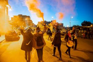 Nuoro. Manifestazione di rabbia contro l'uccisione di Romina Meloni (foto S.Novellu)
