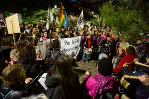 Nuoro. Manifestazione di rabbia contro l'uccisione di Romina Meloni (foto S.Novellu)