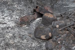 Scano Montiferro, i danni dell'incendio (© foto S.Novellu)