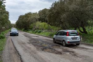 Situazione di pericolo sulla SP 43 (foto S.Novellu)