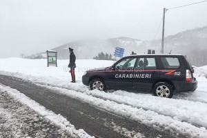 Carabinieri sulla SS 389-Orani-Monte-Gonare 