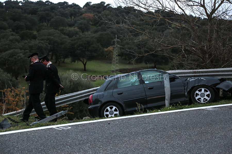 La scena dell'incidente mortale sulla SS129 (foto S.Novellu)