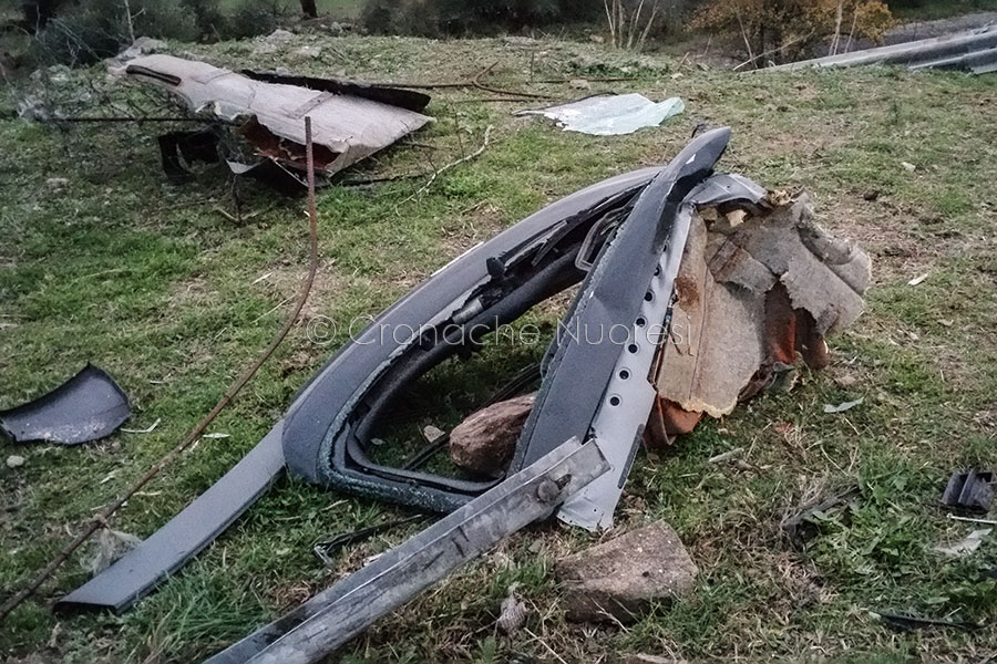 La scena dell'incidente mortale sulla SS129 (foto S.Novellu)
