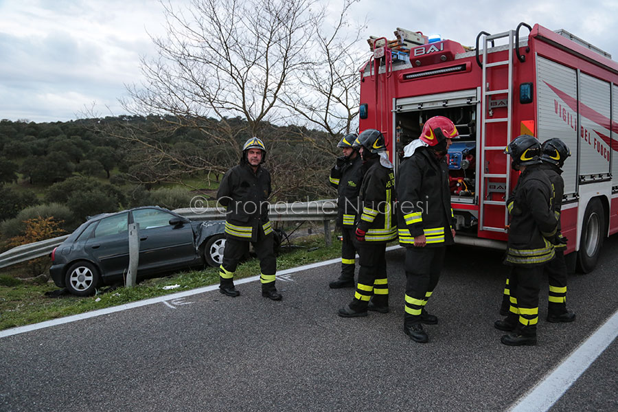 La scena dell'incidente mortale sulla SS129 (foto S.Novellu)
