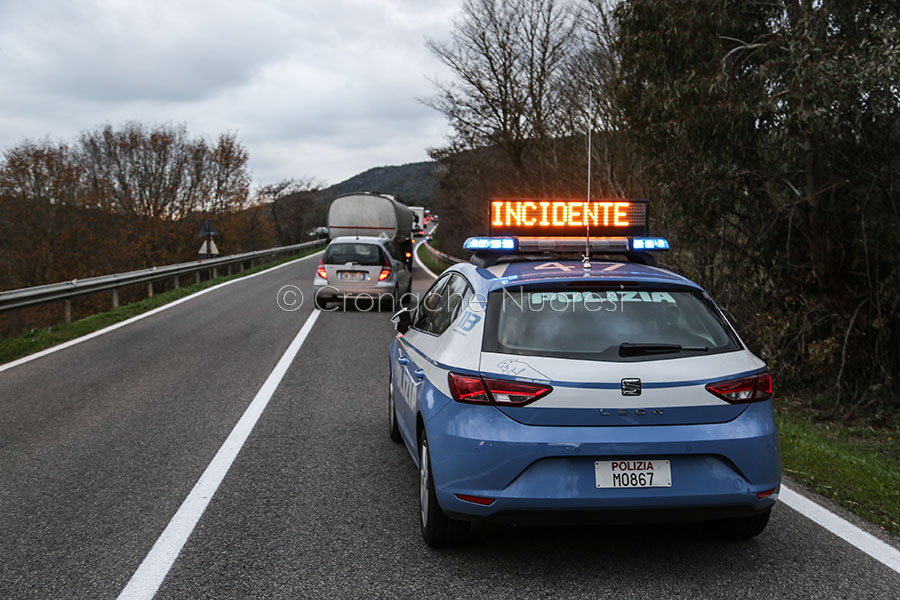 La scena dell'incidente mortale sulla SS129 (foto S.Novellu)
