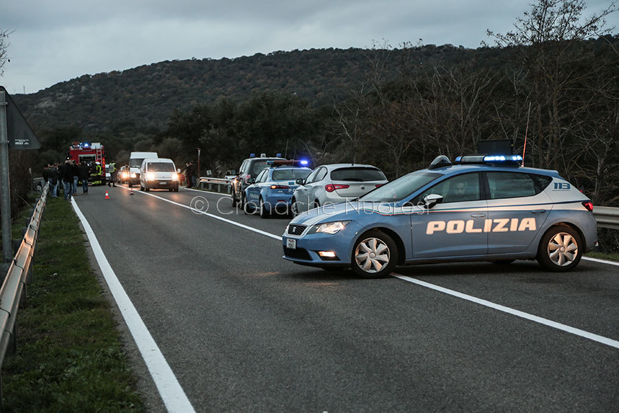 La scena dell'incidente mortale sulla SS129 (foto S.Novellu)